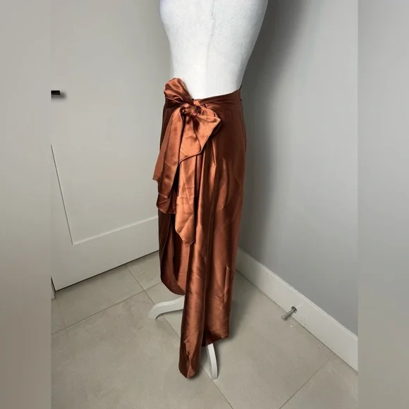 Johanna Ortiz Magical Feeling Midi Skirt in Dark Caramel - Picture 7 of 12